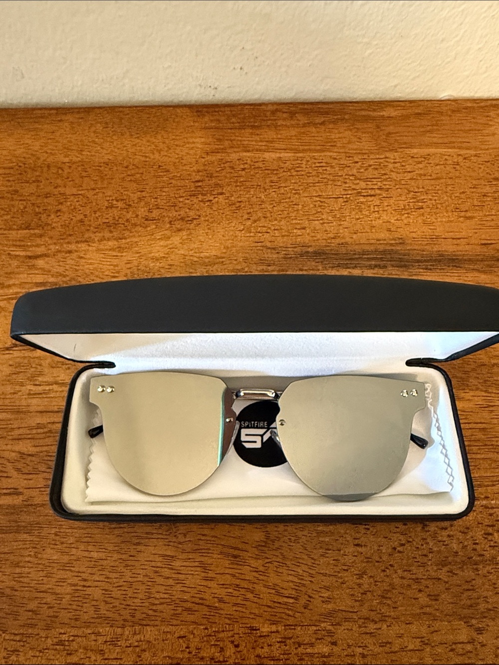 Spitfire Cyber Silver Rimless Sunglasses
